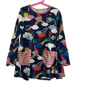 Mini Boden rainbow tunic dress (8/9)